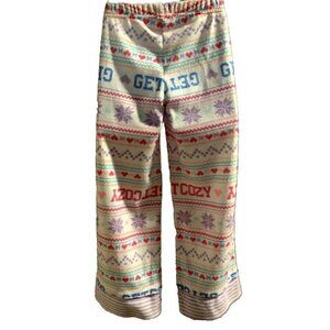 SO Girls Micro Fleece Pajama Pants Size 4 Multicolor Snowflakes